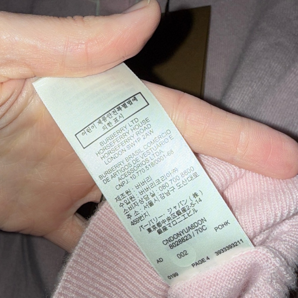Burberry Pink Women's Sweater Inside Shirt - Picture 3 of 9